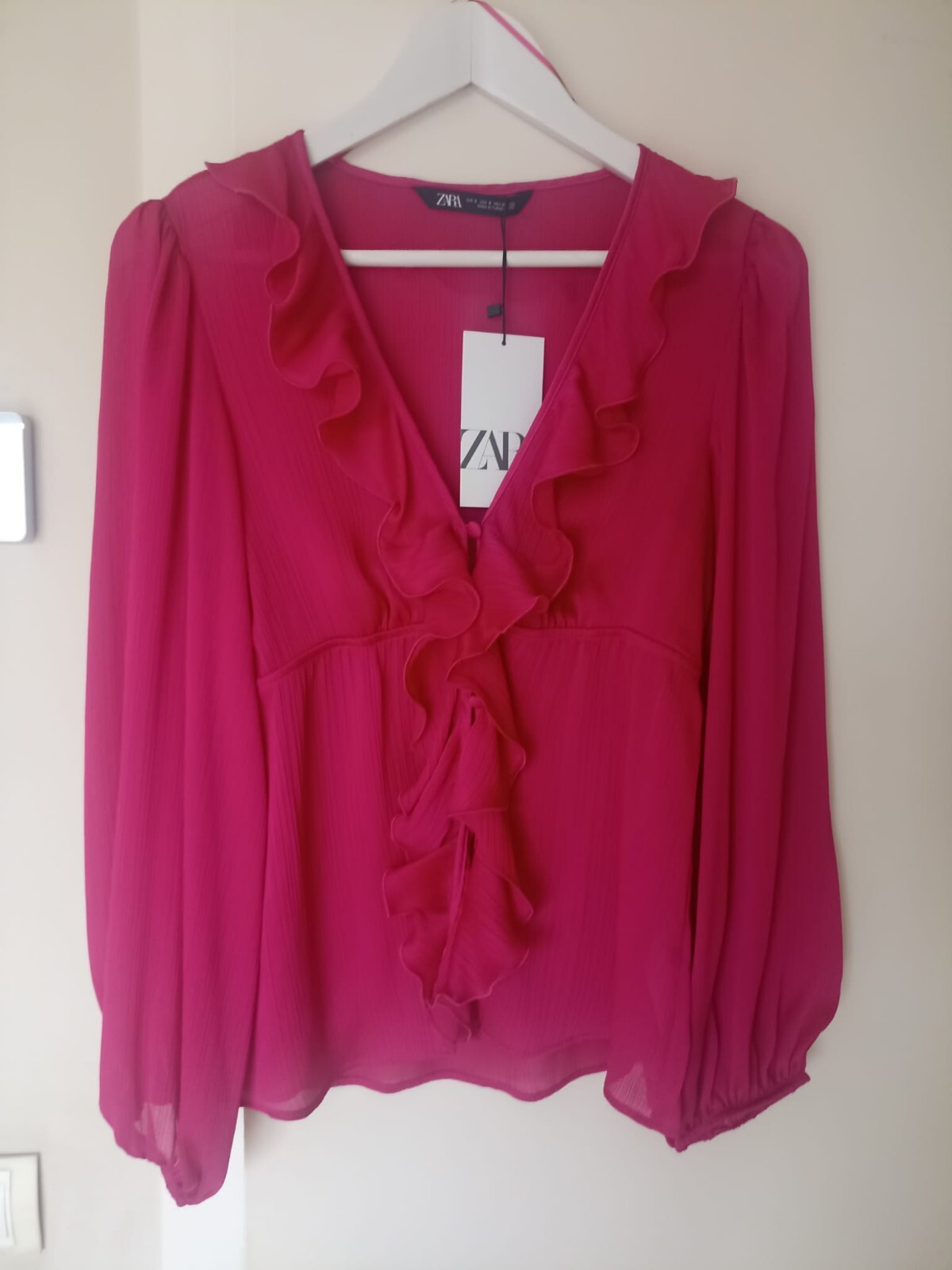 Camisa Zara Talla 36 color fucsia