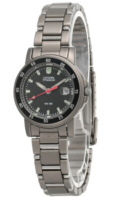 CITIZEN Black Dial Titanium Women's Watch EU0730-57E