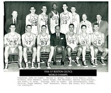 1956-57 BOSTON CELTICS 8X10 TEAM PHOTO BASKETBALL PICTURE NBA WORLD CHAMPS