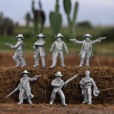 28mm Black Gunslingers  -Wild West Wargames & Collectors Figures Dead Man's Hand