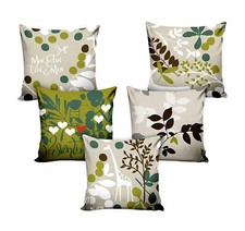 Polyester Digital Modern Printed Cushion Cover 16 x 16 Set of 5 Premium Quality