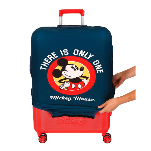COPERTURA PER TROLLEY 68 CM TOPOLINO DISNEY COPRIVALIGIA ANTIGRAFFI LAVABILE BLU - Foto 7 di 7