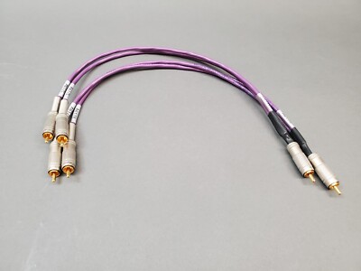 Lot of 2, Canare Audio RCA (M)-2 RCA (M), w/Belden Brilliance 1800B 110 Ohm, 19''