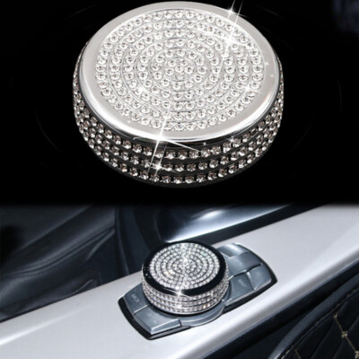 Alloy Diamond Cut Crystal I-Drive Multimedia Knob Cover Fits F01 F02 F07 E82 E88