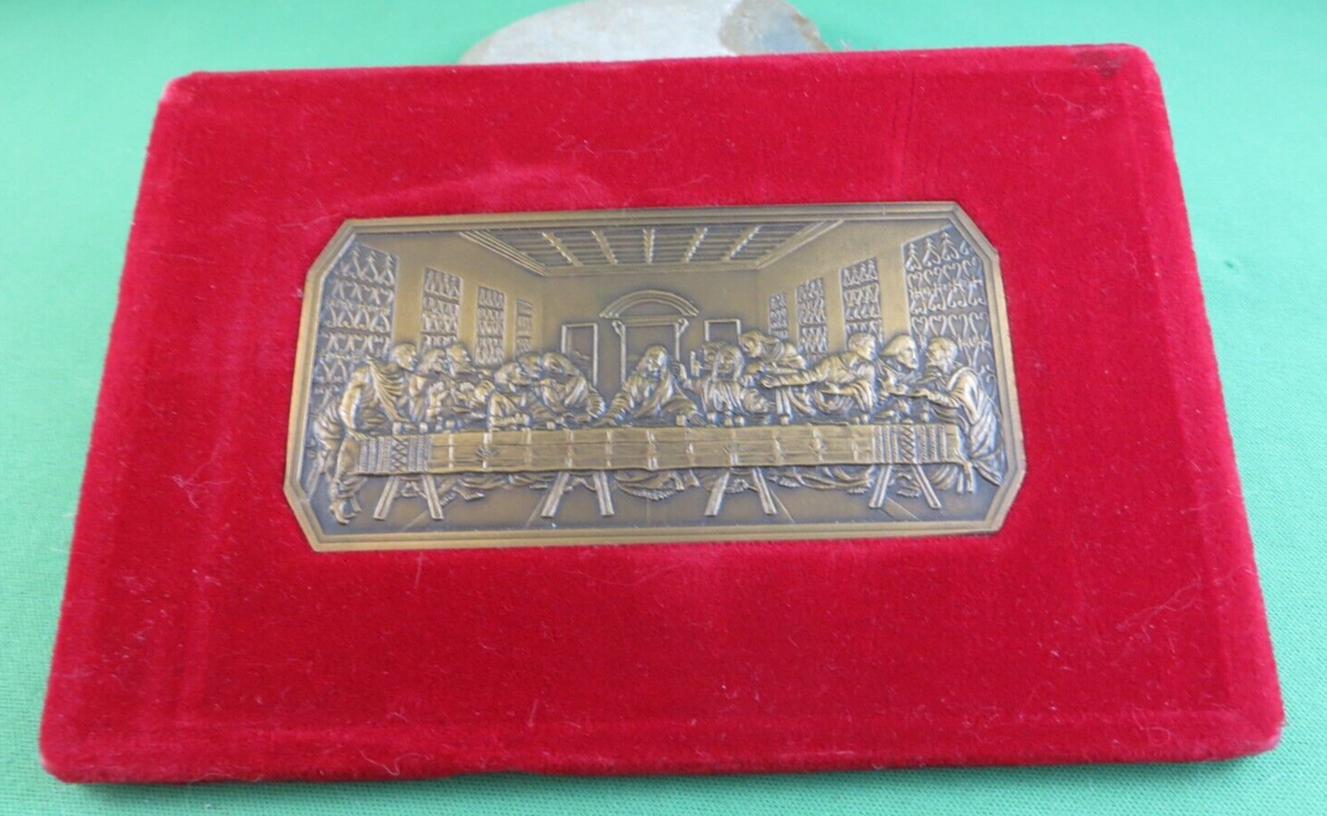 ⭕️新春万福⭕️メタル箱⭕️ （13） Christian L 編 1977 Franklin Mint The Last Supper Solid Bronze 4