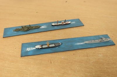 Vintage Resin Waterline Schiffsmodell Konvolut Miniatur Wargaming Patrol Boot Tanker