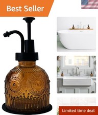 Vintage Glass Soap Dispenser Bathroom Kitchen Rustic Farmhouse Decor 8oz