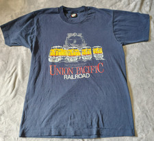 Vintage Union Pacific Railroad Train T Shirt Single Stitch Men's L Screen Stars
