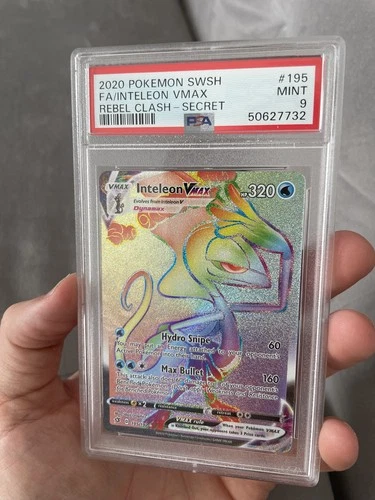 Inteleon VMAX 195/192 - PSA 9 MINT - Rebel Clash - Graded Pokémon Card