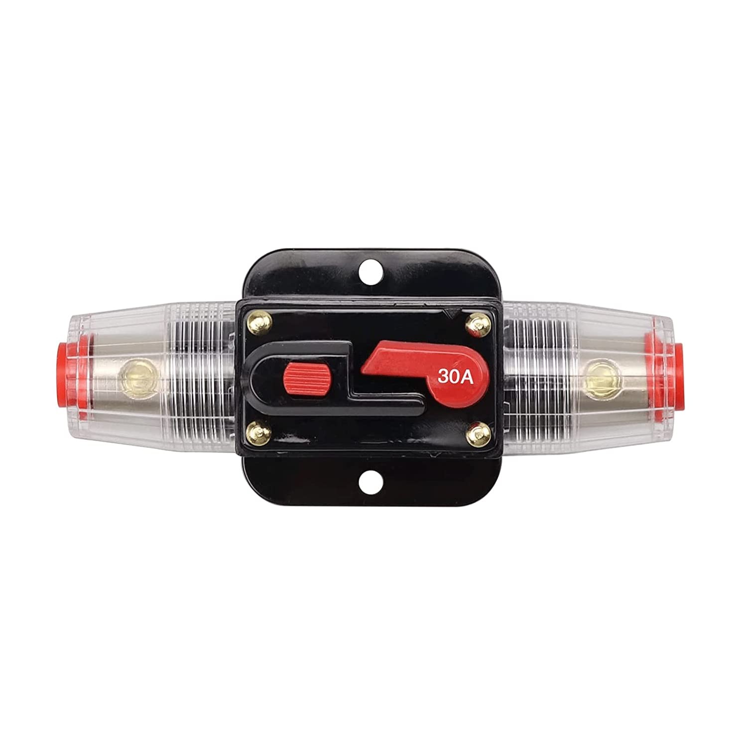 12-24V DC 30A Fuse Holder Resettable Inline Circuit Breaker Inverter... 