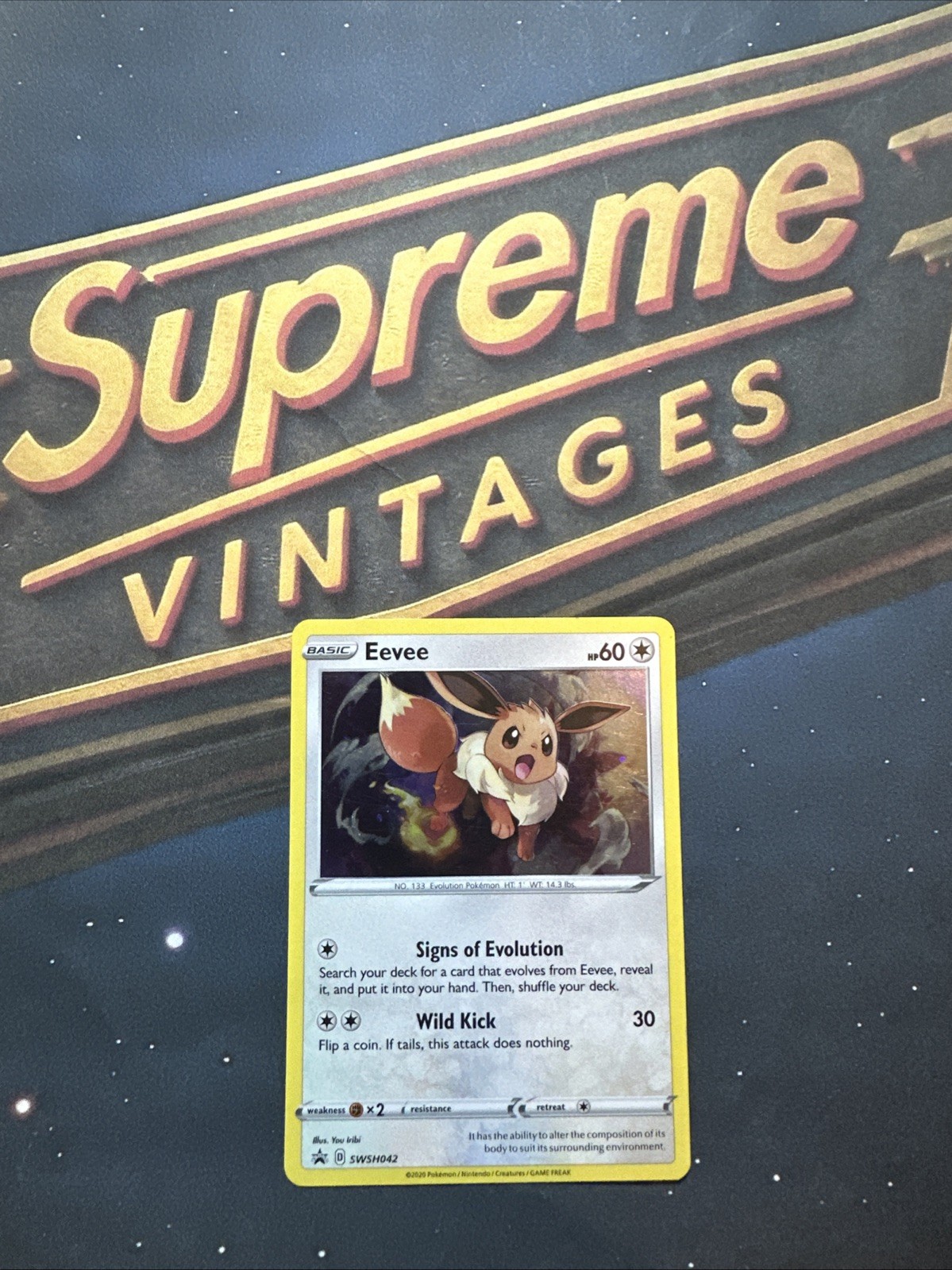 Pokemon TCG Card Black Star Promo - 2020 Eevee SWSH042 Near Mint Holo Rare