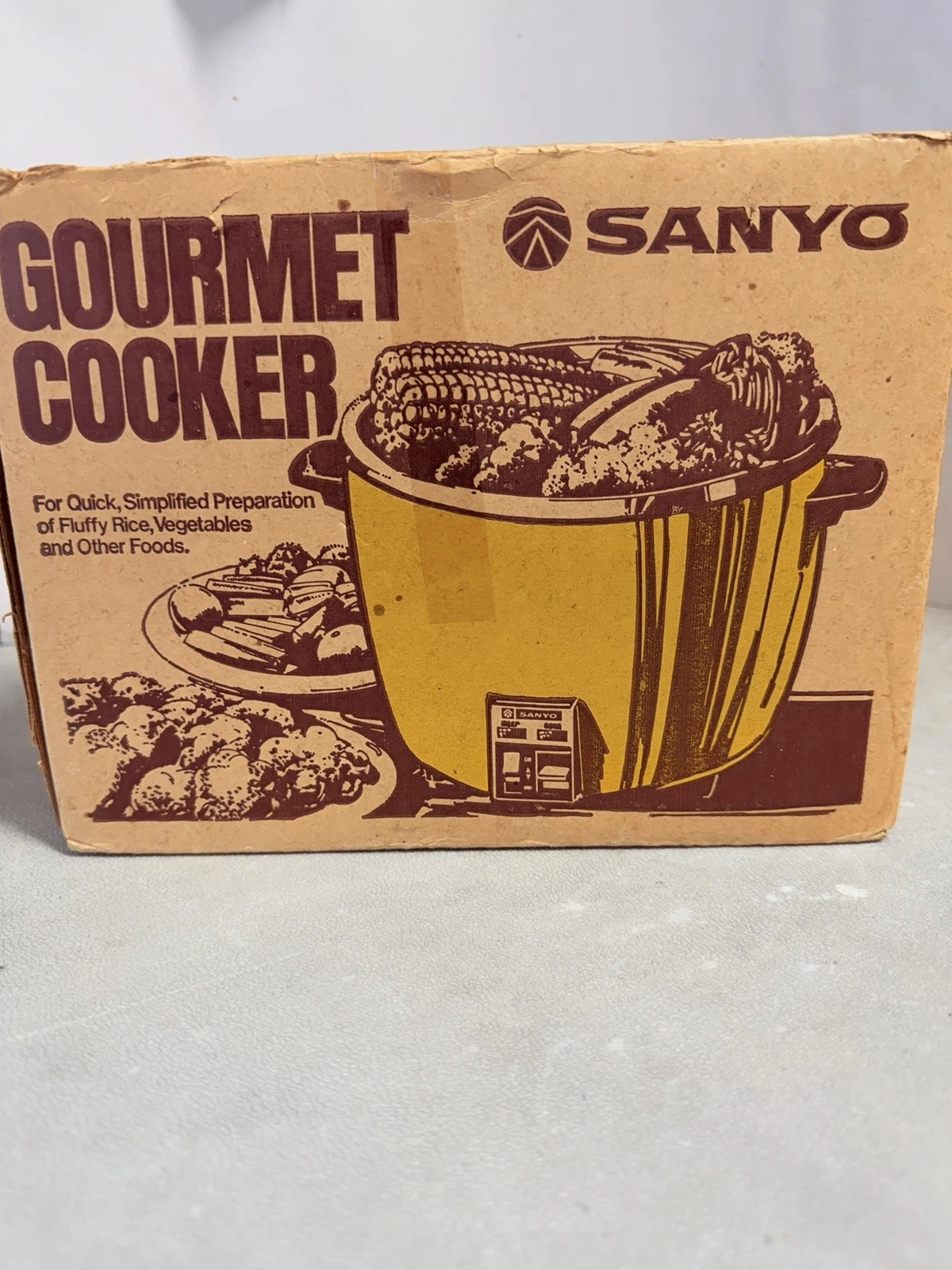 Vintage Sanyo EC-5 Automatic Rice Cooker with cord 5 Cups Yellow NEW OPEN BOX