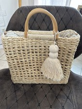 Zara Korbtasche Stroh Neu Sommertasche