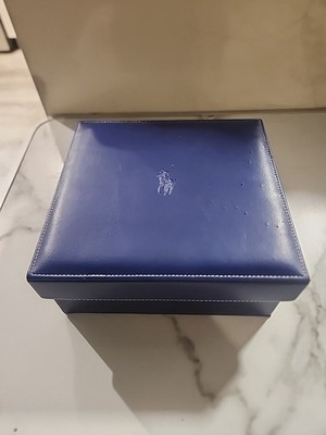 Polo By Ralph Lauren Blue Gift Box With Lid Cologne Storage