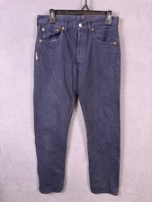 Vintage Levis Mens 501 Jeans 31 x 34 Faded Black Made In France 90's Read 