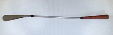 1960s Vintage Long Handled Men's Shoe Horn with Leather Handle
