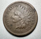 1866   INDIAN CENT   VF DETAILS   BETTER DATE  #2057