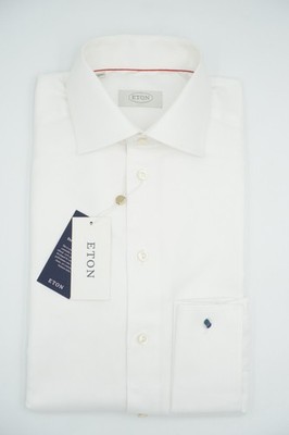 Men ETON Shirt Textured Luxury French Cuff Contemporary Size 39 15.5