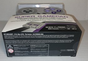 My Arcade Super Gamepad Wireless Turbo Controller SNES NES Classic Edition 
