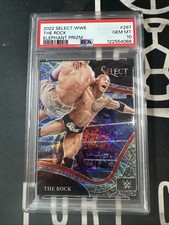 2022 Panini Select WWE The Rock Ringside Elephant SSP PSA 10