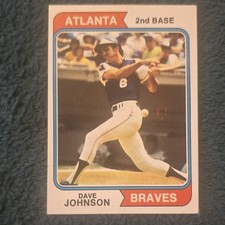 Topps 1974 Topps Davey Johnson #45 Atlanta Braves Base Set Baseball Card