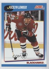 1991-92 Score Canadian Bilingual Jocelyn Lemieux #447 0f4