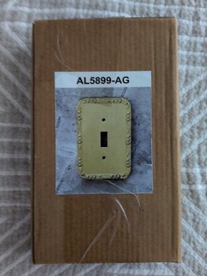 NEW-IN-BOX Anthropologie Floral Border Light Switch Wall Plate, Antique Brass