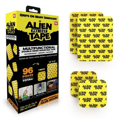 Alien Tape Pre Cut 96 Piece Set Double Sided Tape Multipurpose Removable Adhe...