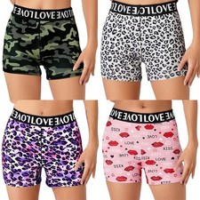 Women Briefs Training Panties Elastic Waistband Underwear Running Shorts Party