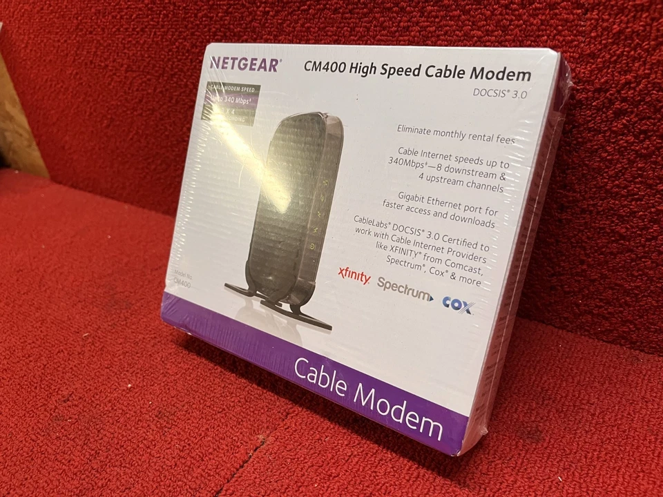 NIB Sealed NETGEAR High Speed Cable Modem DOCSIS 3.0 340MBPS #CM400 Good Cond - Image 4 of 4
