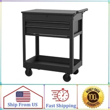 Hyper Tough 28-inch Steel Mechanics Tool Cart, 500 lb Capacity, Powder-Coated