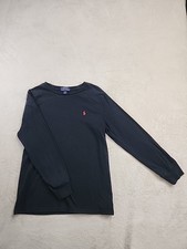 Ralph Lauren Black Big Pony Boys 14-16 Long Sleeve Shirt