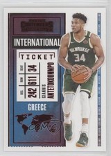 2020 Panini Contenders International Ticket Red Giannis Antetokounmpo #20 15gv