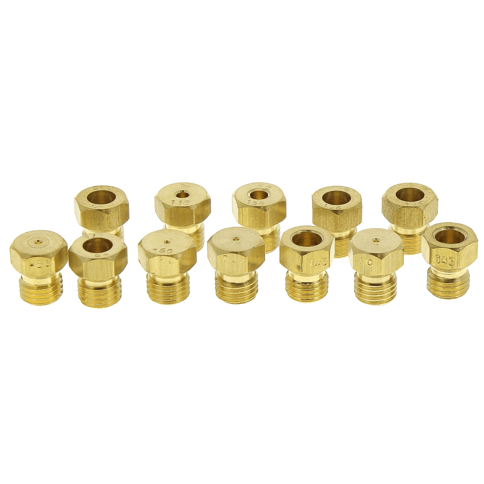 Kit injecteurs gaz butane propane et GN Sabaf en laiton pour plaque Ariston