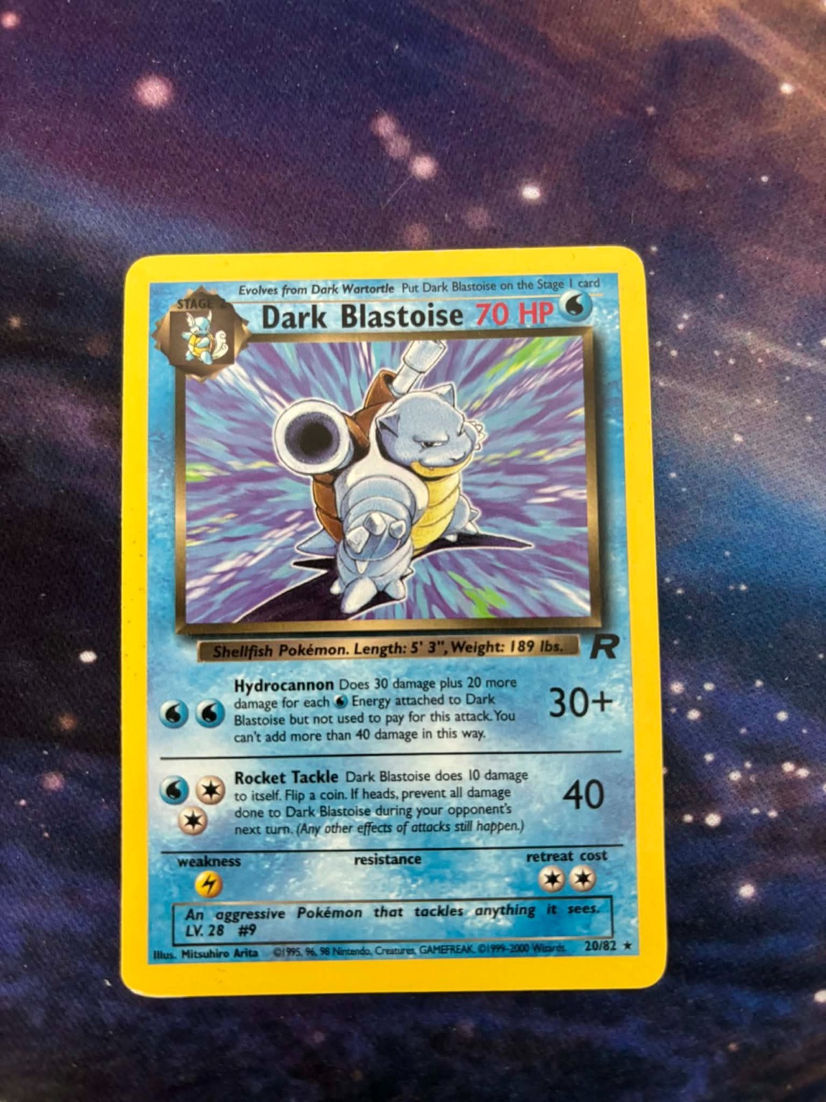 Dark Blastoise 20/82 Team Rocket Regular Rare Non Holo Pokemon Card HP