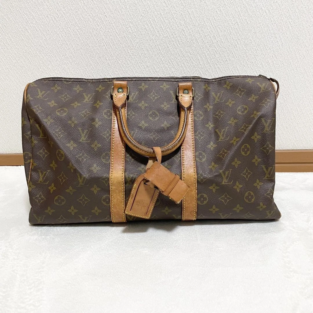 LOUIS VUITTON（LV） Borsa a mano Louis Vuitton Keepall 45 monogramma tela vintage marrone borsa da viaggio Giappone