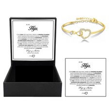 Spanish Card,To My Daughter Bracelet With Gift Box From Mom, Heartfelt Messag...