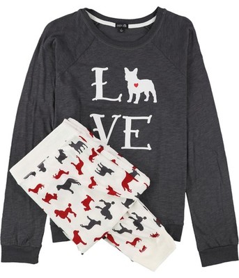 Cozy Zoe Womens Love Dogs Pajama Sleep Set, Multicoloured, Small