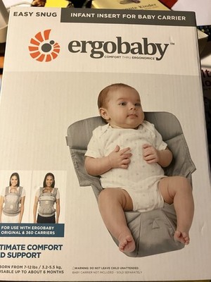 Ergobaby Neugeboreneneinsatz Easy Snug Farbe Grau in OVP Trageeinsatz