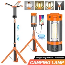 9000mAh Rechargeable Work Lights on Stand, Rechargeable LED Work Light Tripod