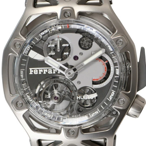 Hublot — HUBLOT  -  Techframe Ferrari Tourbillon Chronograph in White Gold