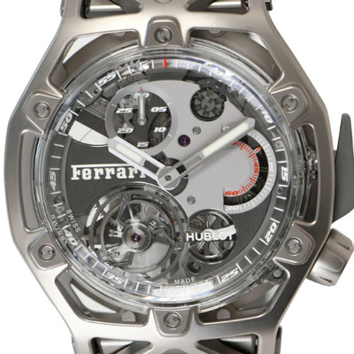 HUBLOT Techframe Ferrari Tourbillon Chronograph in White Gold
