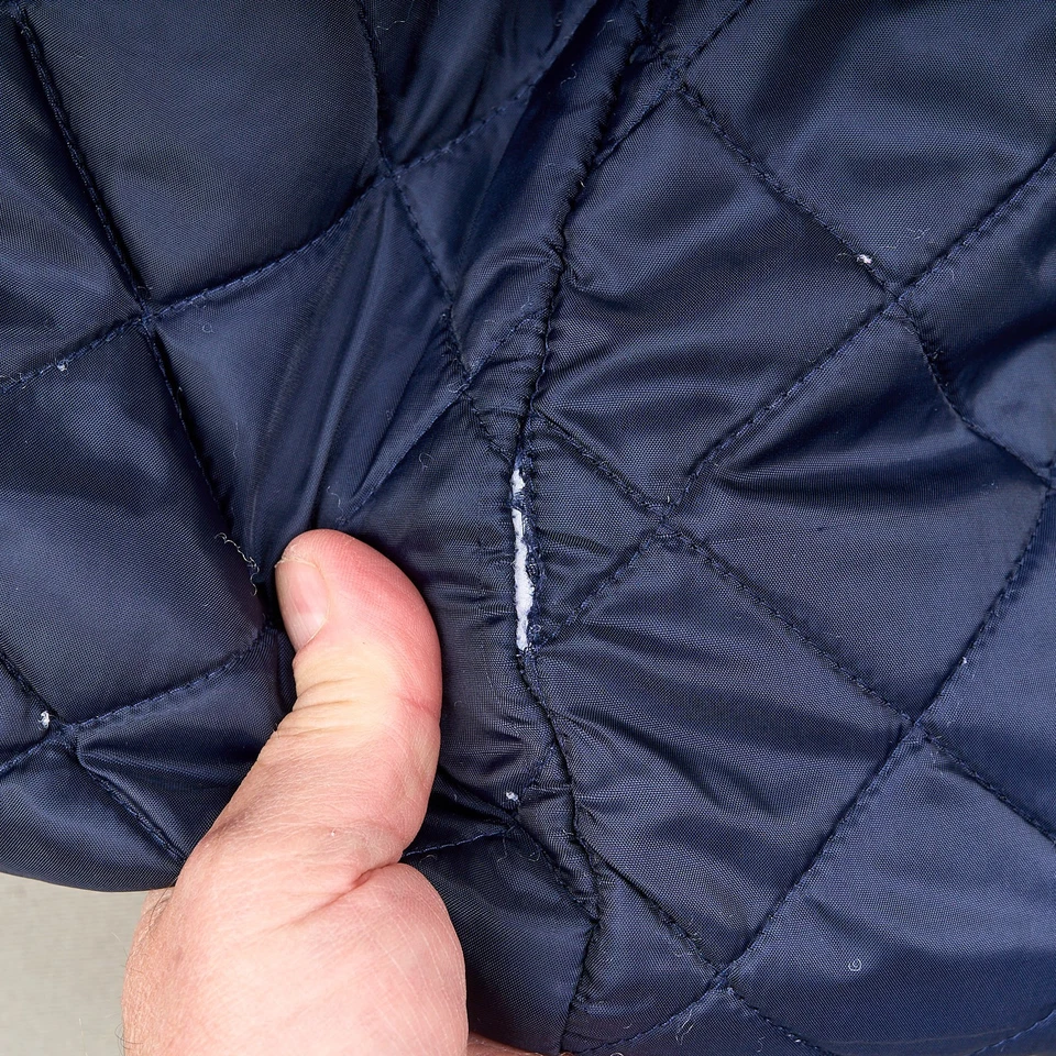 Chaqueta Lands End Squal Juvenil M/8 Azul Nylon Con Capucha Impermeable Crece Un Esquí Largo Foto 3 de 4