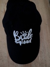 Bride Squad Women's Cap Black With White Embroidery