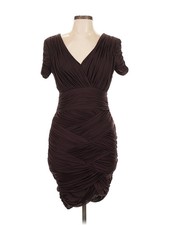 Halston Heritage Women Brown Cocktail Dress L
