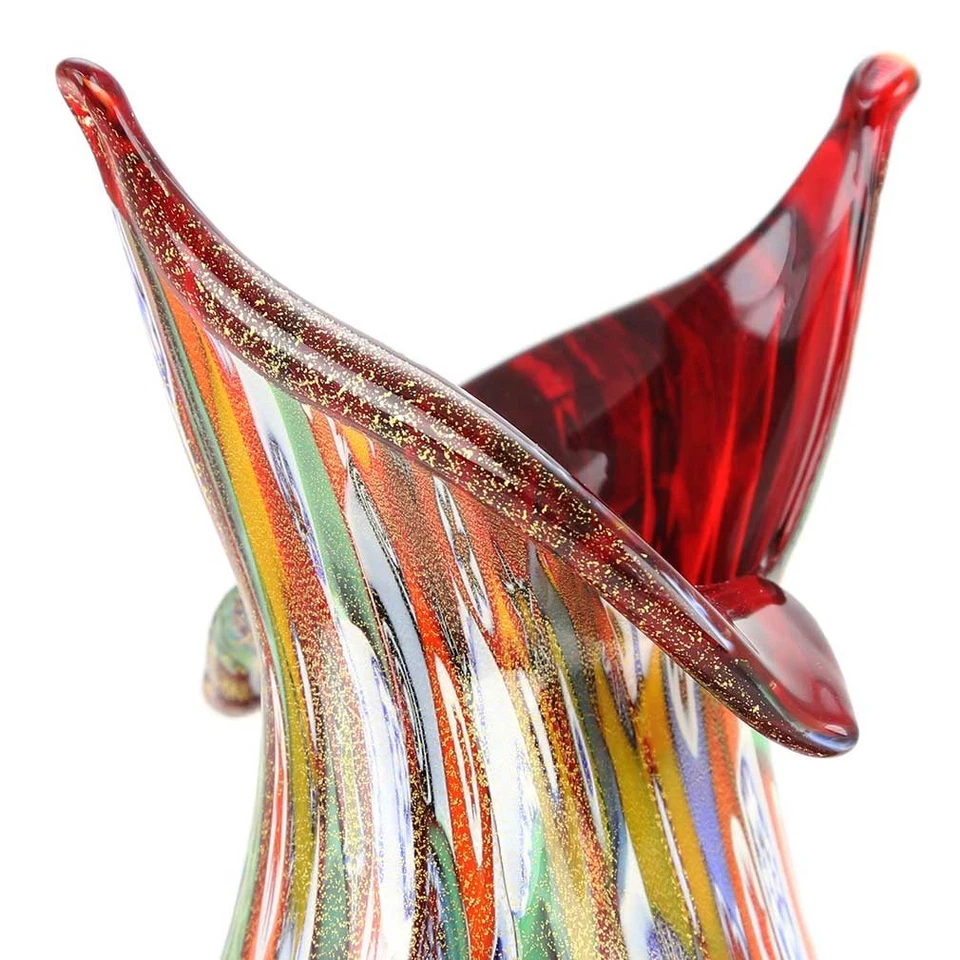 Jarrón dorado GlassOfVenice de cristal de Murano Millefiori - Flor en flor Foto 4 de 4