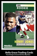 1991 Pinnacle Henry Jones #281 Buffalo Bills Rookie NFL Football