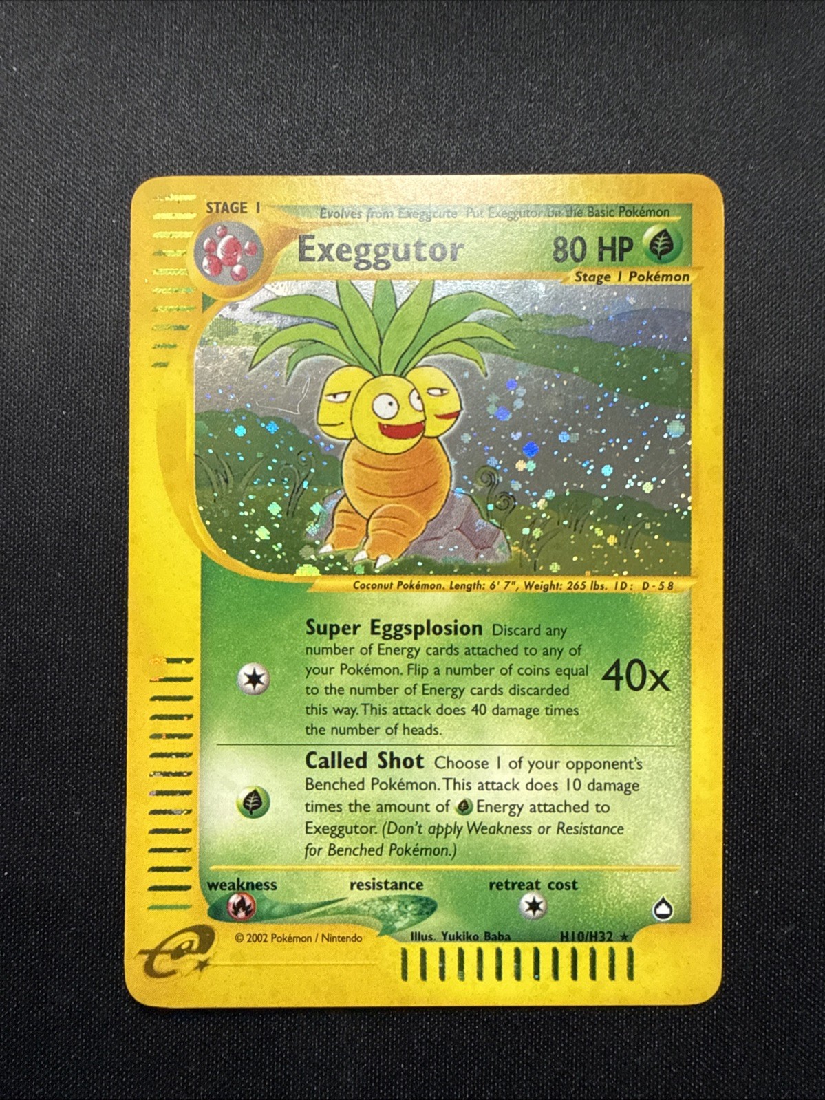 Exeggutor Aquapolis Holo - H10/H32 - NM Condition