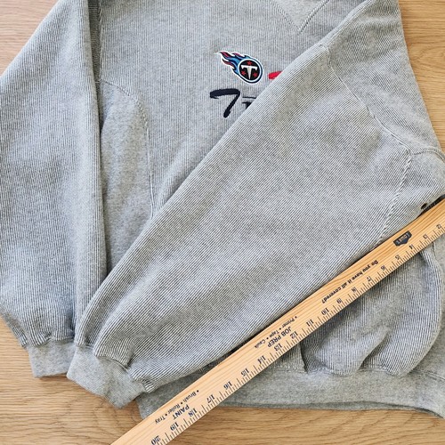 Vintage 90s Tennessee Titans Sweatshirt Adult L Thermal Style Embroidered AFC - Picture 9 of 14