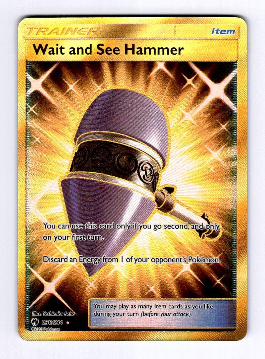 Wait & See Hammer (Secret SM - Lost Thunder #236 (2018) Holo NM Pokemon